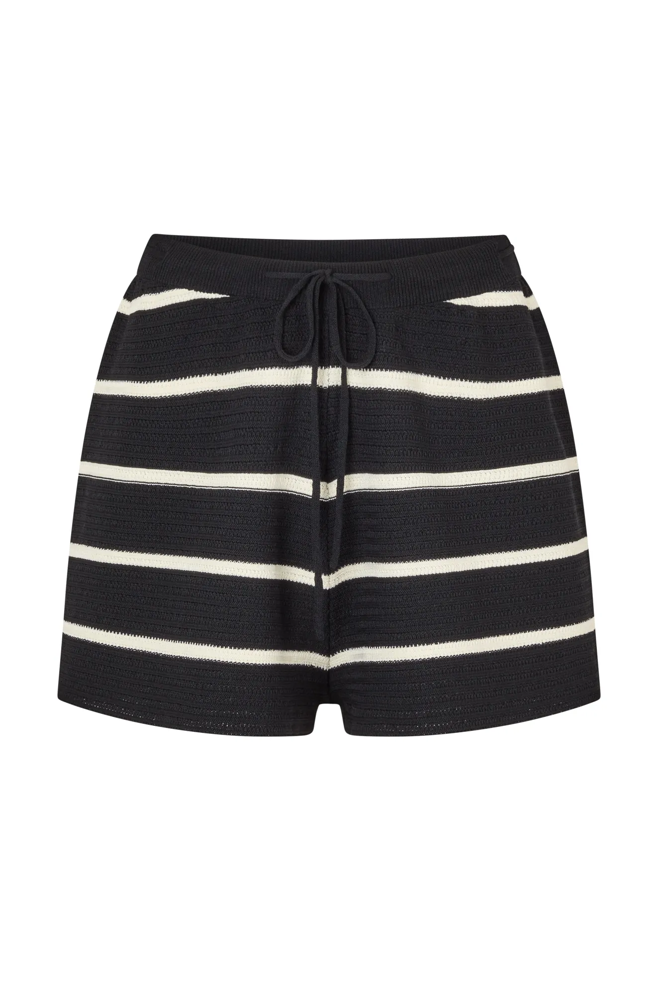 JONI KNIT SHORT - BLACK/WHITE STRIPE