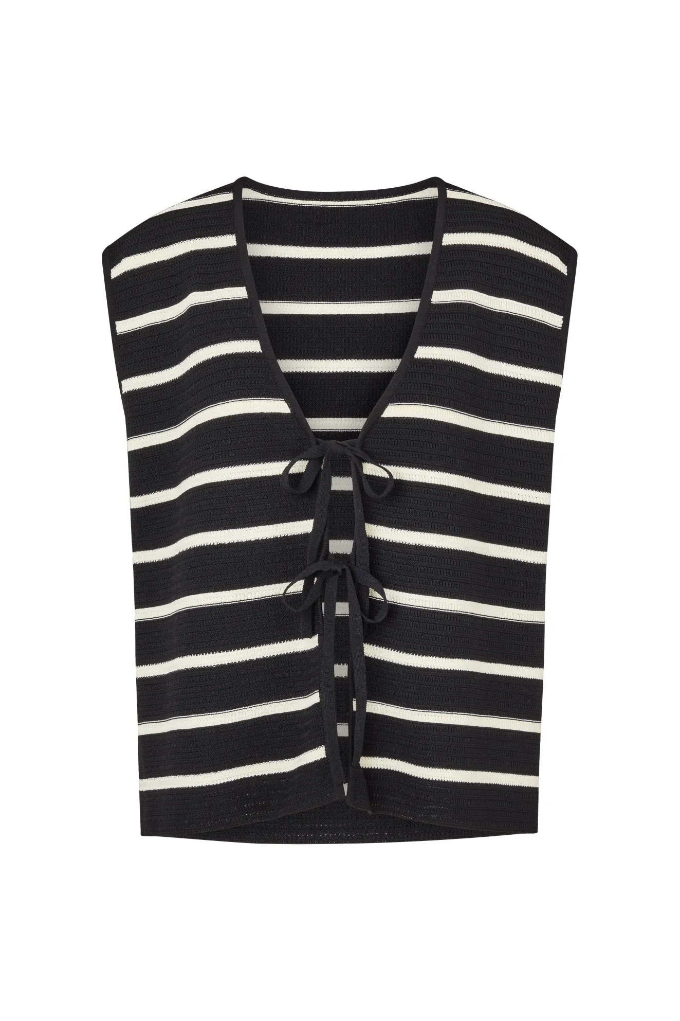 JONI KNIT TANK - BLACK/WHITE STRIPE
