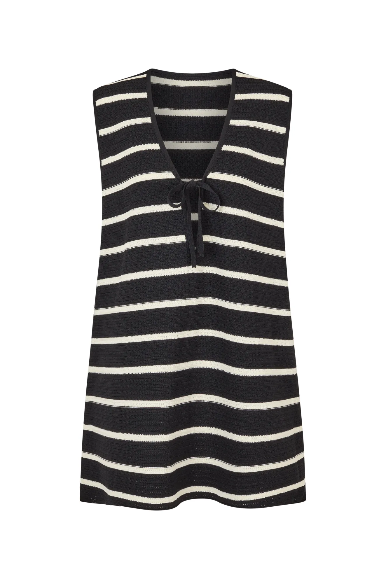 JONI MINI DRESS - BLACK/WHITE STRIPE